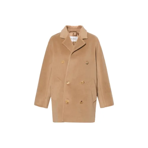 MaxMara 101801 Series Верблюжий Женское Короткое Пальто