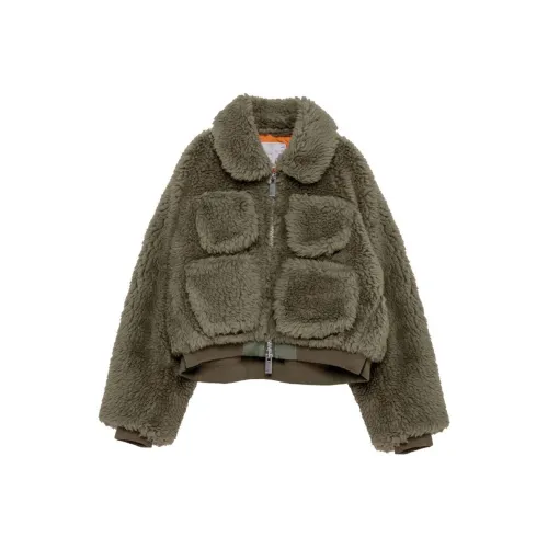 sacai FW23 Holiday Series Армейский зеленый Унисекс Бархатные куртки