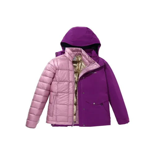 Columbia совместный бренд Omni Термический Водонепроницаемый и Ветрозащитный для сохранения тепла Ветровка Женская Фиолетовая