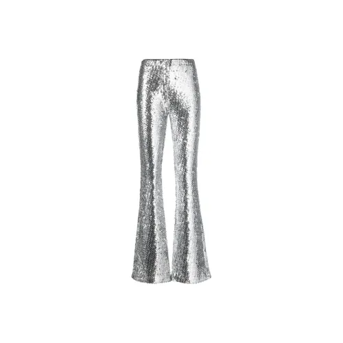 PINKO Серебряные Женские Вязаные Спортивные Брюки