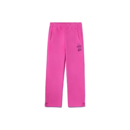 LINING Вязаные тренировочные брюки женские розово-фиолетовые