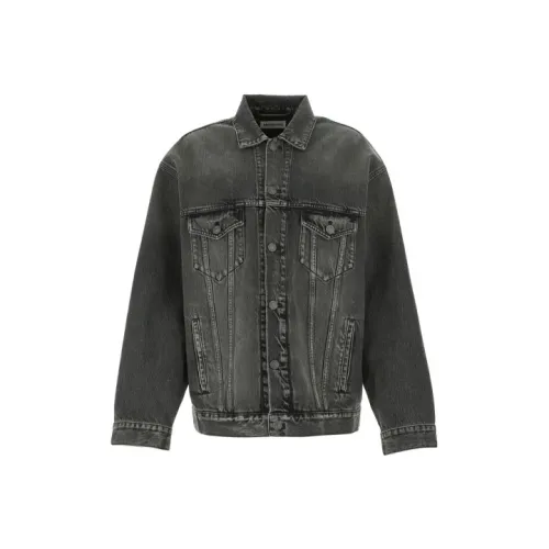 Balenciaga Denim Jacket Loose Fit Women's Dark Gray Баленсиага Деним Куртка Свободного кроя Женская Темно-Серый