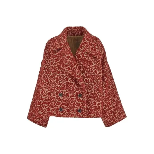 UMA WANG Red Женское Короткое пальто