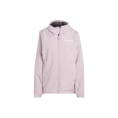 Adidas Водонепроницаемый Дождезащитный Ветрозащитный Ветровка Женские Лотос