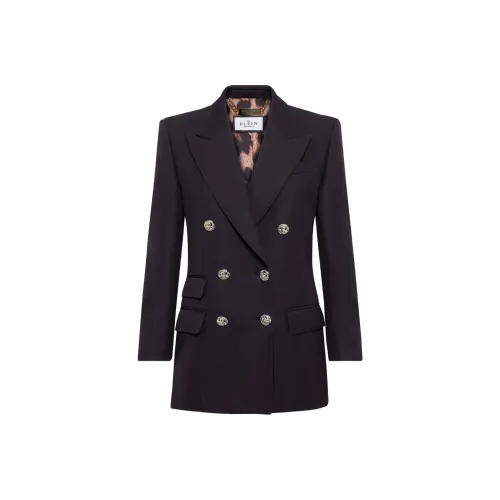 PHILIPP PLEIN SS24 Бизнес-костюм Пальто Женское Морской Синий