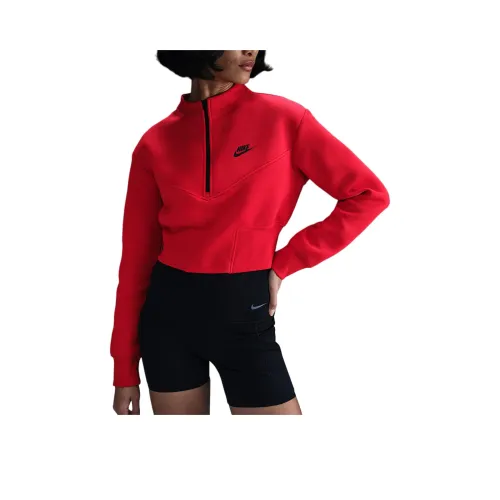 Nike Sportswear Tech Fleece Свитшот Женский Университетский Красный Черный