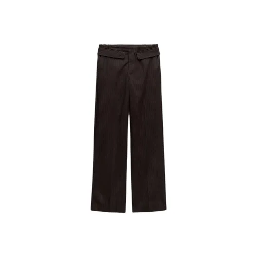 ZARA Коричневые Женские Повседневные Брюки