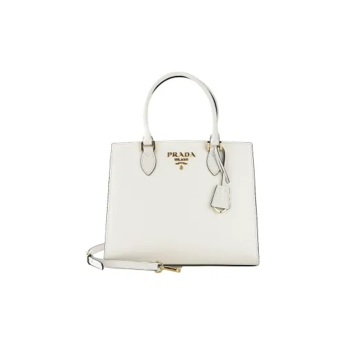 PRADA Телячья кожа Тоут Сумка Сумка для покупок Сумка на плечо Сумка Женская Белая
