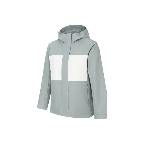 ANTA Outdoor Collection Вода-отталкивающая ветровка Женская Каменная выгравированная Серый Утиный белый