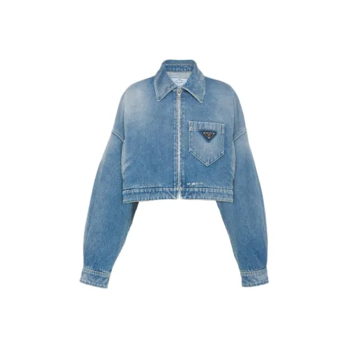 PRADA SS24 Denim Jacket Women's Medium Blue