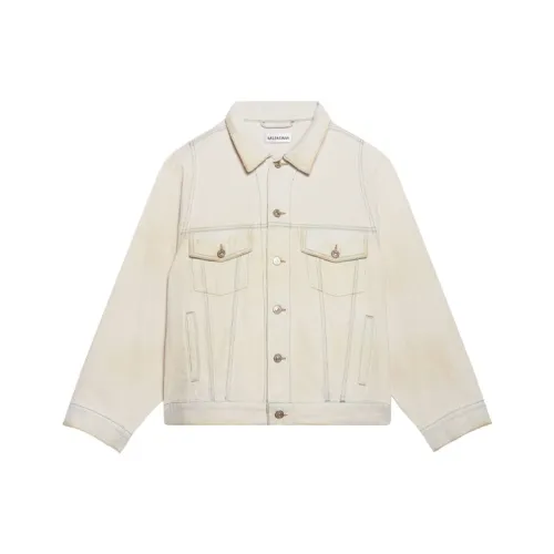 Balenciaga Denim Jacket Regular Fit Women's Light Beige