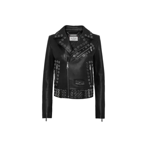 PHILIPP PLEIN Черные Женские Кожаные Куртки