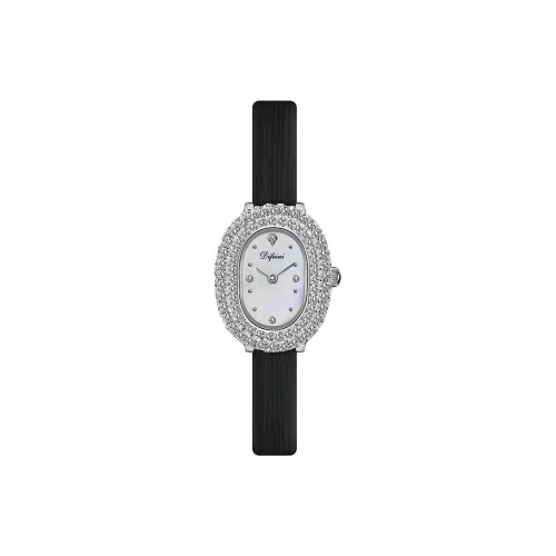 Difeini Кварцевый механизм часы с круглым корпусом шелковая нить ремешок женские часы цвет циферблата жемчужная раковина