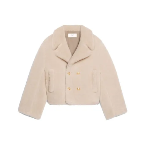 CELINE Бежевые Женские Бархатные Куртки