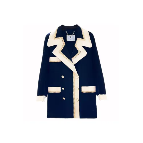 NancyCavally Пальто Женское Темно-синий