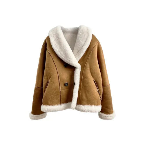 Kele Coco Fur Women's Camel Beige White Келе Коко Фур Женские Верблюжий и Бежевый Белый
