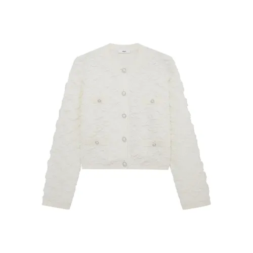 D'zzit Белое Женское Короткое Пальто