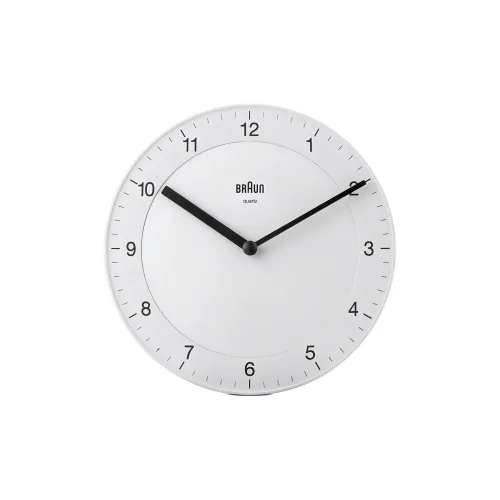 BRAUN Кварцевый механизм пластиковый корпус стенные часы унисекс белый
