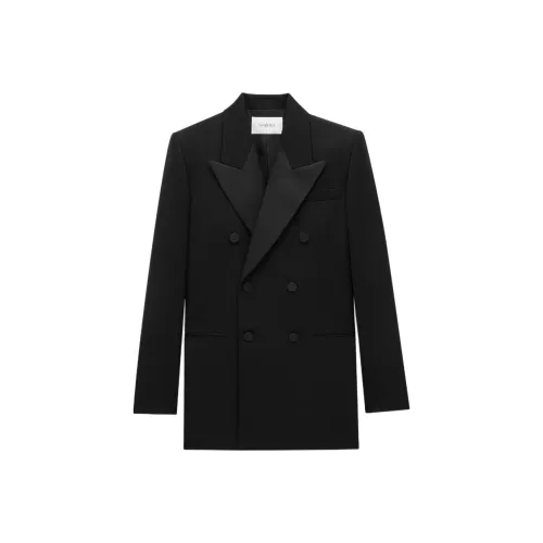 SAINT LAURENT Бизнес-костюм пальто женское черное