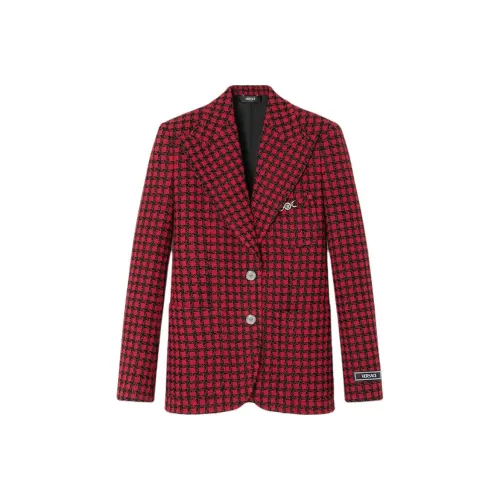 VERSACE Бизнес костюм пальто женское черное красное