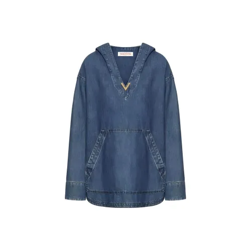 Valentino SS24 Denim Jacket Women's Blue Валиентино SS24 Деним Куртка Женская Синяя