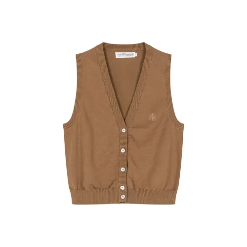 Tokyo Season Жилет Женские Коричневый