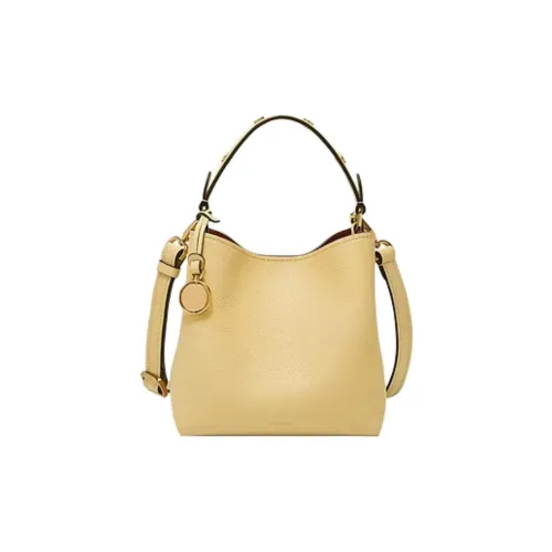 FOSSIL Кожа Сумка-ведро Сумка через плечо Маленькая Женская Желтая