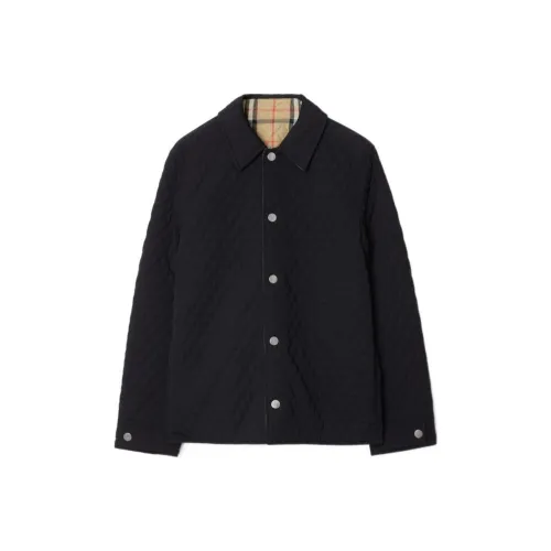 Burberry SS24 Хлопковый пуховик Унисекс Черный