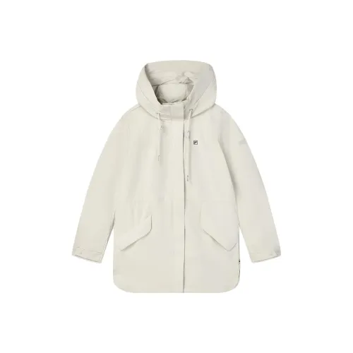 FILA Хлопковый пуховик женский светлый хаки