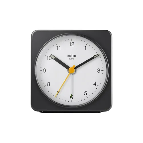 BRAUN Кварцевый механизм пластик будильник унисекс белый