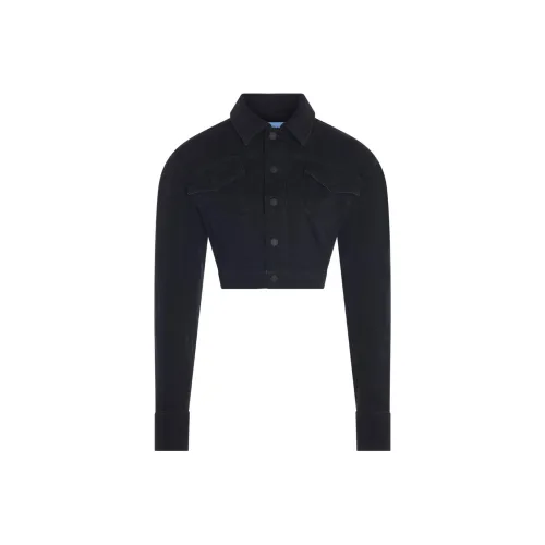 Mugler Черное Женское Короткое Пальто