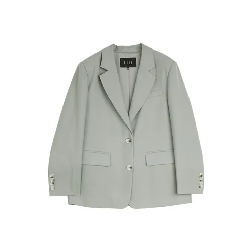 ELLE Бизнес-костюм женский серо-зеленый