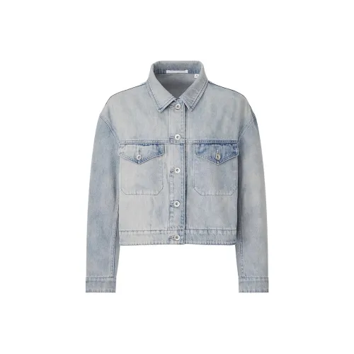 UNIQLO Озерно-голубой Женские Джинсовые Куртки