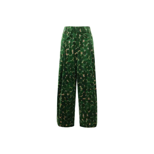 DRIES VAN NOTEN Зеленые Женские Повседневные Брюки
