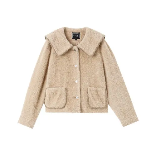 OUNIXUE Хаки Женские Бархатные Куртки