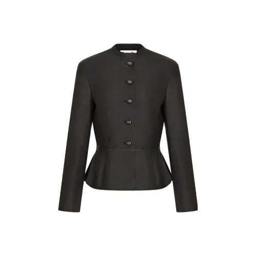 DIOR 30 Montaigne SS23 Кожа Куртка Пальто Женские Черный
