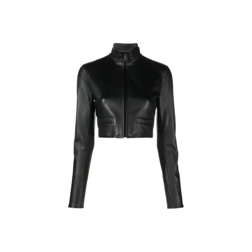 PRADA SS23 Кожа Куртка Женская Черная