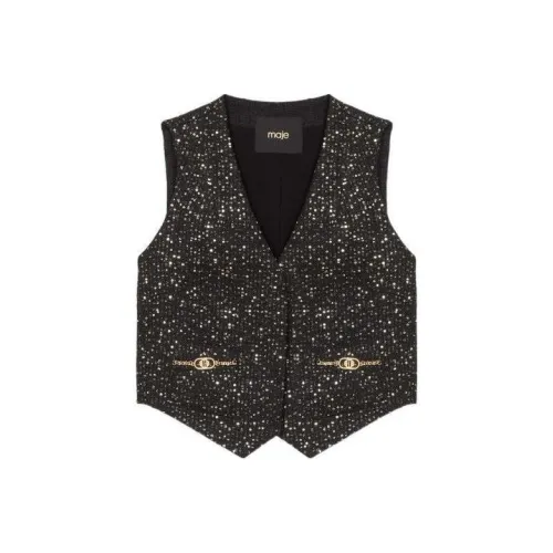 Maje Черные Женские Жилеты