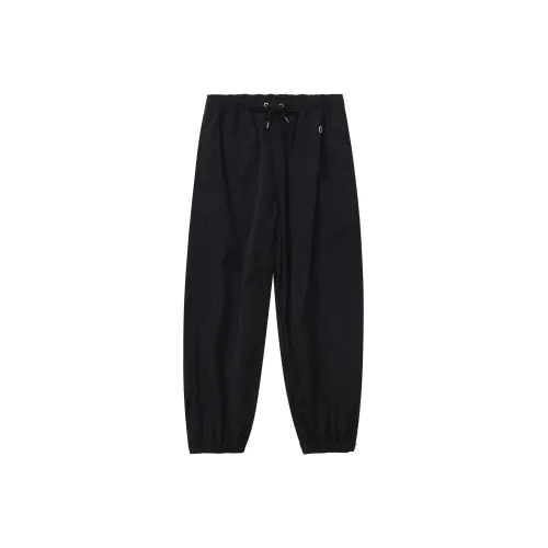 Champion SS22 Штаны с манжетами Умеренный Повседневные брюки Версия для Японии Женские Черный