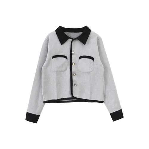 FOCOS STUDIO Velvet Feel Пальто Женское Светло-Серое