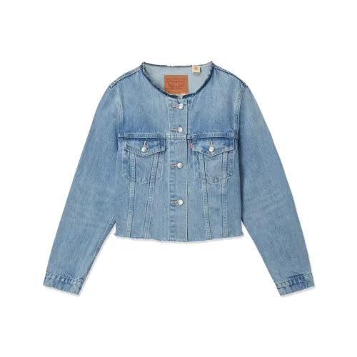 Levis SS24 Summer Collection Светло-синий Женские Джинсовые Куртки