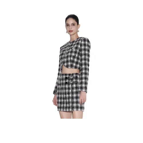 BEBE Черно-белая панда Женское короткое пальто