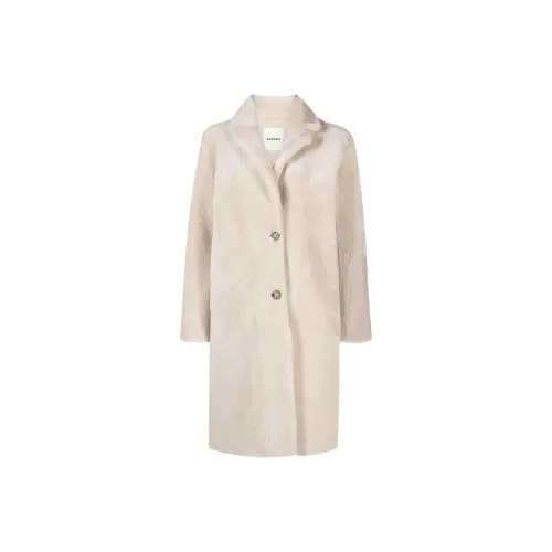 SANDRO Бежевое Женское Пальто