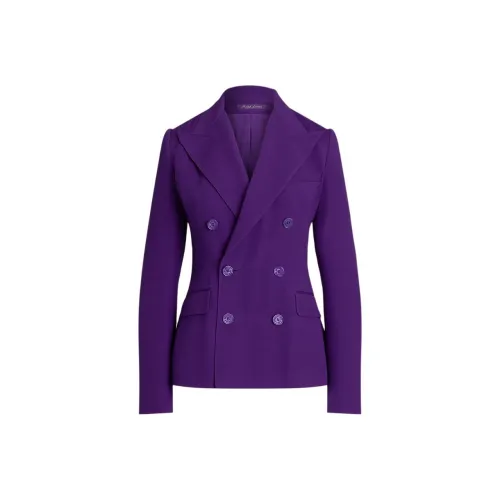 Ralph Lauren Collection Desmond Шерсть Шелк Куртка Бизнес Костюм Женские Фиолетовый