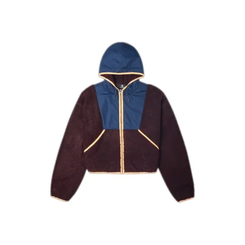 Конверс Вельвет Feel Куртка Женская Красная Каштановая