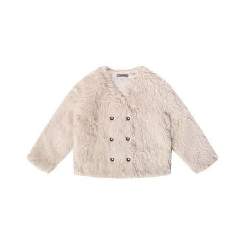 CPAURA Бархат Feel Куртка Женская Молочно-чайный