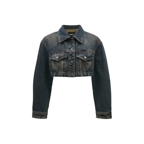Only J35 510 Промытый деним синий Женское короткое пальто