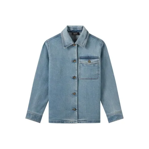 A.P.C Джинсовый синий Женские джинсовые куртки