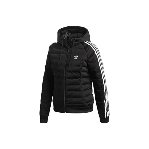 Adidas Originals Хлопковый пуховик Зимний Женский Черный