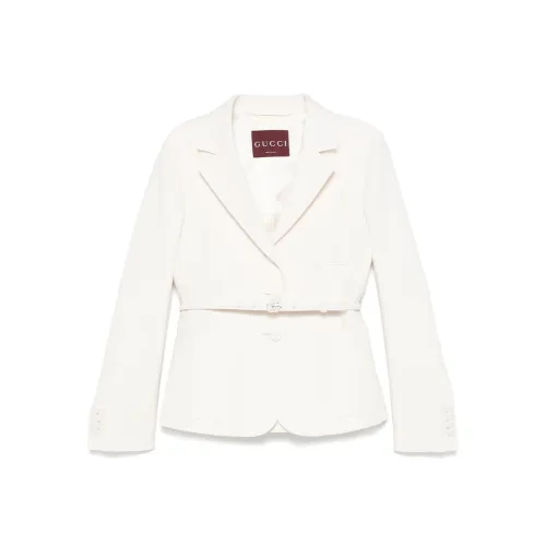 GUCCI FW24 Бизнес Костюм Пальто Женское Белое